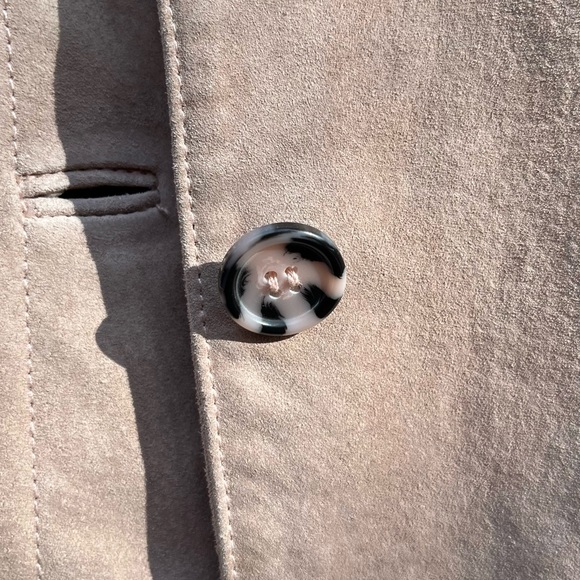 90s Monterey Bay Genuine Leather Suede Jacket Tan Size 14 - Picture 14 of 16